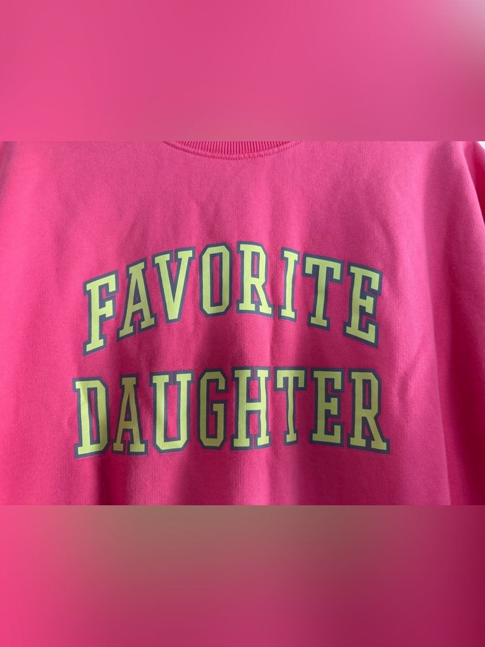 Favorite Daughter Neon Pink Sweatshirt | XL - Picture 2 of 7